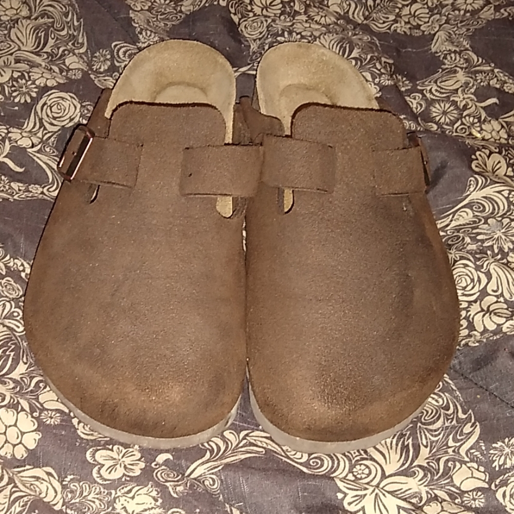 Birkenstock Suede Boston clogs